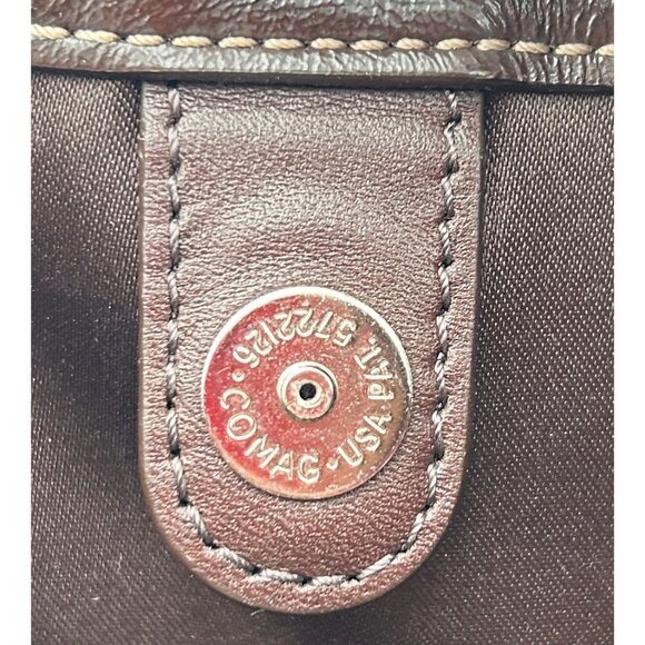 COACH Signature Stripe Pleated Tote Women’s Bag Khaki Brown F15510 - Picture 11 of 13